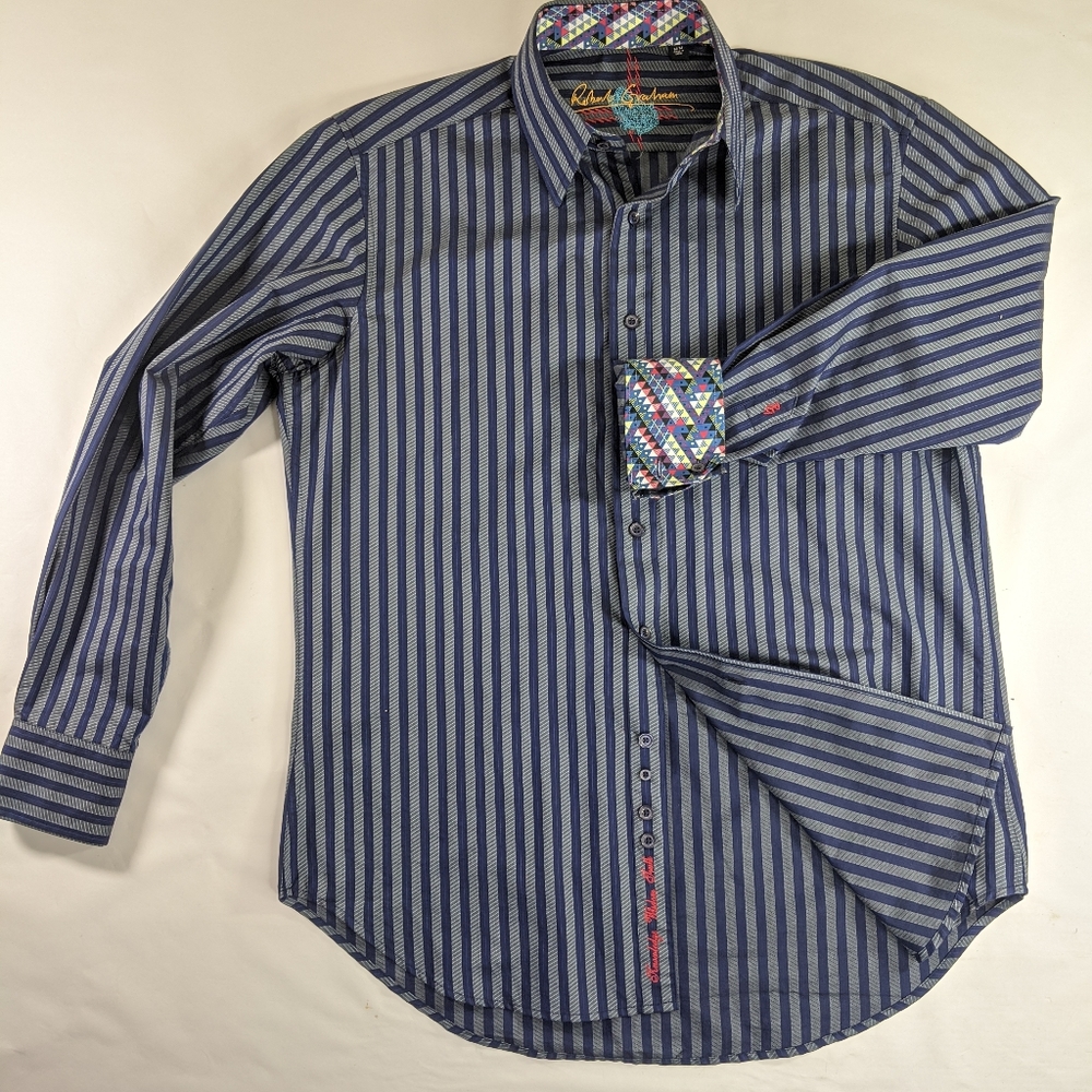 Robert Graham Mens Filp Cuff L/S‎ Button Shirt M